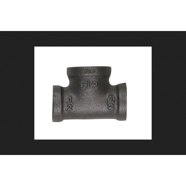 TEE BLACK 1/2"X1/2"X3/4"