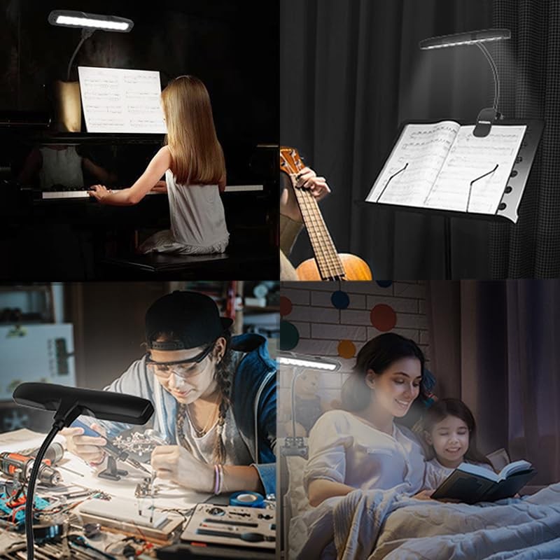 Vshinic Music Stand Light,Clip On Piano Lights 10 LED Orchestra