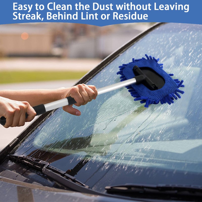 5 PCS Windshield Cleaning Tools, 18 inch Microfiber Car Window
