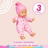 Nenuco Soft Doll with 3 Functions, Makes Baby Sounds When