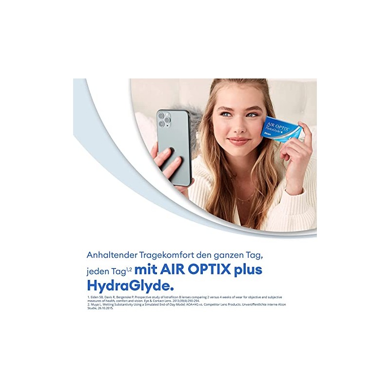 Air Optix plus HydraGlyde Monatslinsen weich | 3 Stück |