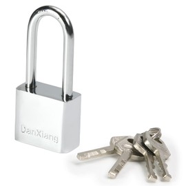 MroMax Keyed Padlock Anti Rust Lock Waterproof Padlock for Outdoor Use, 1.18inch Wide Body, Keyed Different - Stainless Steel Body & Shackle 1Pcs