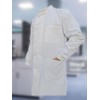 Howie Lab Coat Classic Fit with Elastic knitted Cuffs White