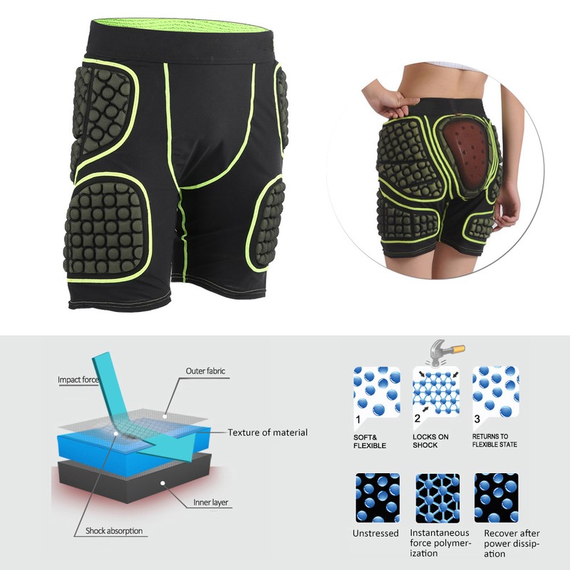 PROPRO Unisex Breathable Anti Fall Hip Pad Pants for Skiing