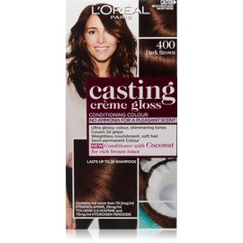 L'Oréal Paris Casting Crème Gloss Semi-Permanent Hair Colour - 400 Dark Brown (Ammonia Free)