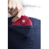Coin Box DOLPHIN, Genuine Leather, red - ''LEAS Special-Edition''
