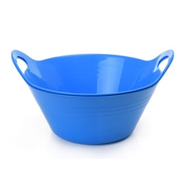 Mintra Home Plastic Bowls with Handles (1.8L Medium 2pk, Blue)