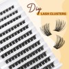 QUEWEL DIY Lash-Extensions Kit MIX10-18mm Lash-Clusters with Bond&Seal Super Hold,