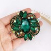 LAXPICOL Women's Large Sparkly Crystal Flower Brooch Pin Fashion Statement