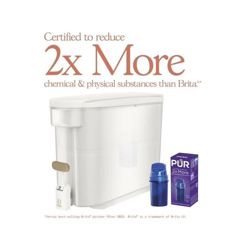 Beautiful by PUR 30 Cup Dispenser Water Filtration System, White