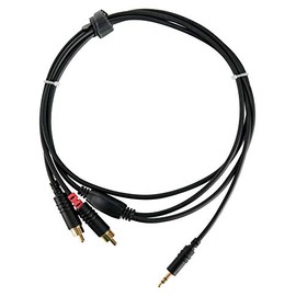 Pronomic Stage J3RC 1.5m Audio Cable 3.5mm Stereo Jack to RCA for DJ Studio and PA Gold Plated Connectors Length 1.5m Black