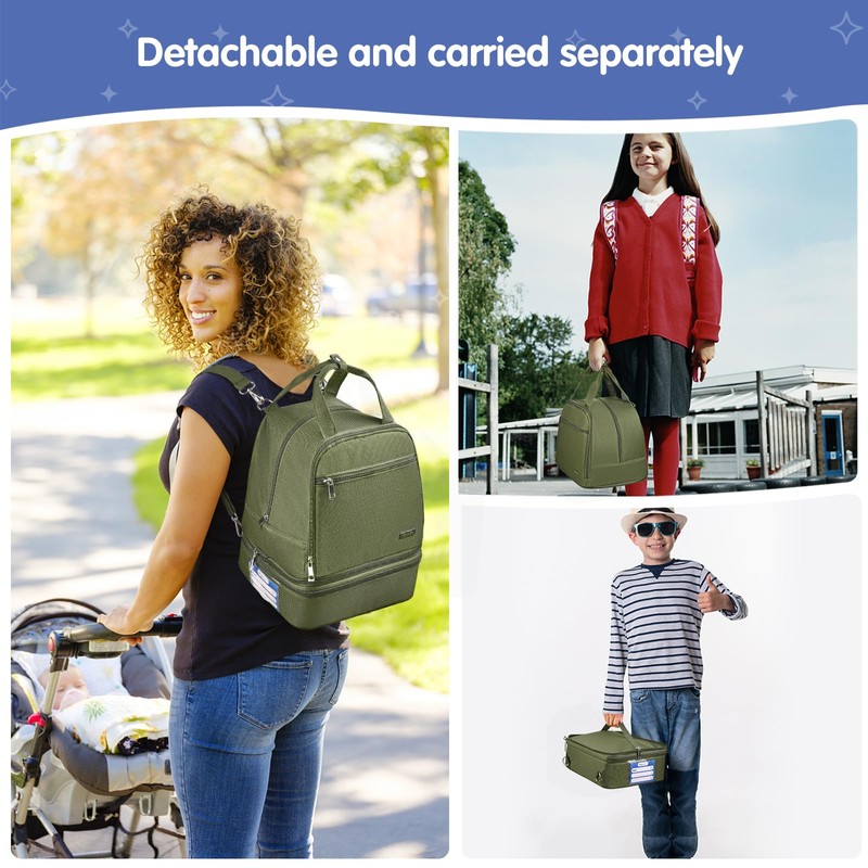 DERJUNSTAR Breast pump travel bag, Spectra Pump Backpack, Mini Pumping