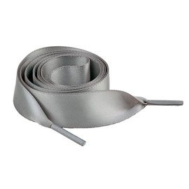 Satin Ribbon Shoelaces 3/4" Wide Flat Silky Shoe Laces For Sneakers Women Girls Solid Colord Shoestrings, Gray