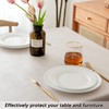 PUDSIRN Table Cloth, Polyester Waterproof Tablecloths, Rectangle Wrinkle Free Tassel