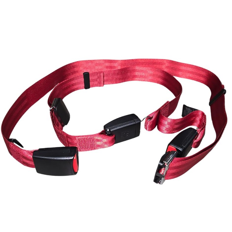 AMF Bruns H450199 Manual Pelvis Static Lap Belt, Red, 116"