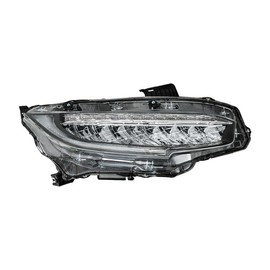Thomletha Passenger Side Headlights Assembly Replacement for Honda Civic 2016 Housing Black Lamp RH 1PC HO2503176