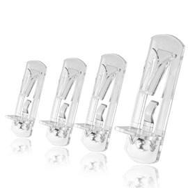 Jamiikury 16pcs Locking Shelf Pins – 6.9mm Cabinet Shelf Pegs, Clear Plastic Shelf Clips for 5/8" Thick Board