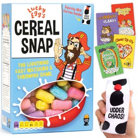 Lucky Egg Cereal Snap: The Lighting Fast Matching & Throwing Game - Ages 6+, 3-16 Players - Family Party Game for Teens & Kids, Active Family Card Game, Party Game for Adults and Family