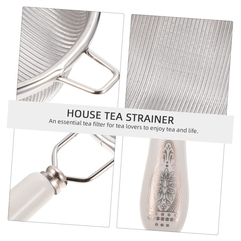 Ciieeo 1Pc Stainless Steel Tea Infuser with Ceramic Handle Fine