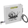 Azeeda 'I Love You with Snail' Keyring Tape Measure/Spirit Level