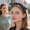 Navy Blue Polka Dot Headband for Women Girls Bow Headbands