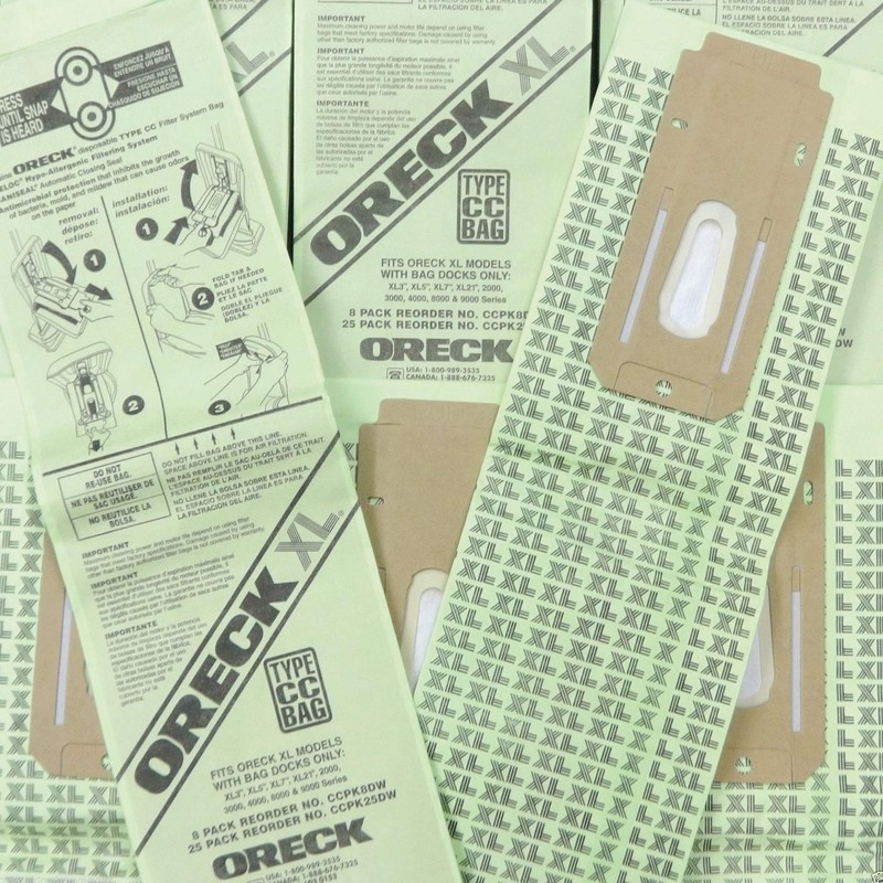 Oreck Celoc Hypo-Allergenic Filter Bags for Commercial XL Upright Vacuum