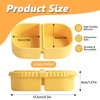 Msiud 3 Packs Silicone Snack Containers with Lids, Leakproof Box