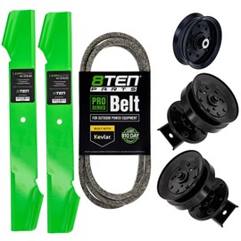 8TEN Deck Rebuild Kit Spindle Blade Belt Idler for AYP Husqvarna Poulan LT112 36-Inch 532121687 583662201 532131321