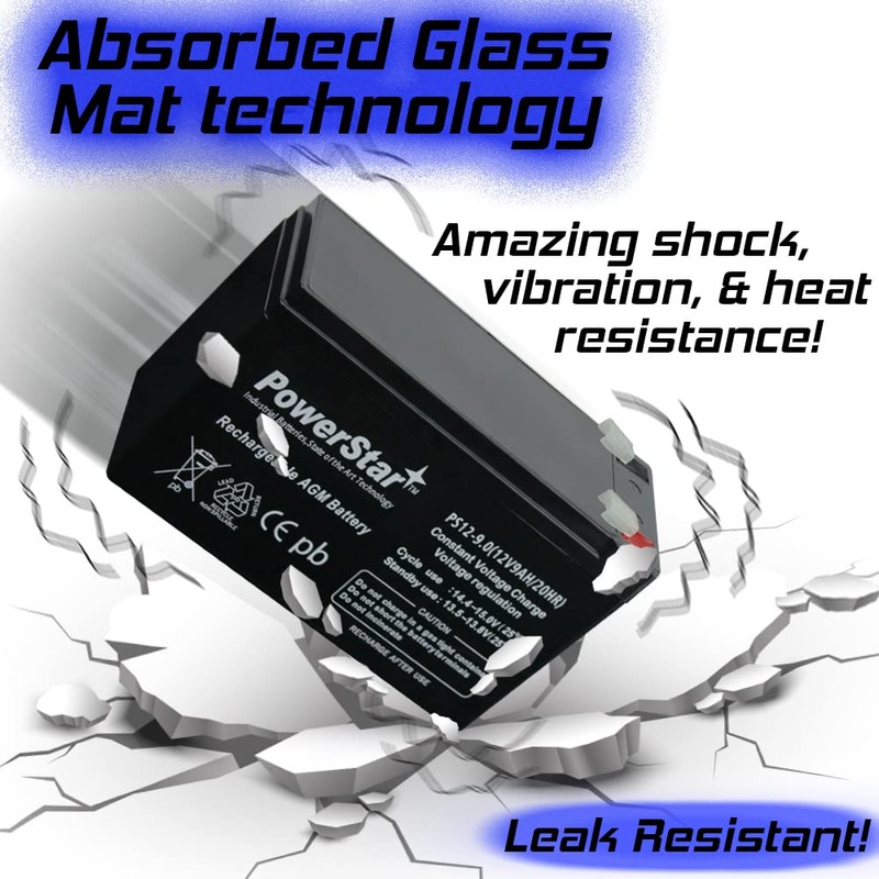PowerStar 12v 9ah Battery Rechargeable 2 Year Free Warranty F1