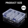 Fahibin Pack of 3 Compartments Storage Box, 8 Compartments, Plastic