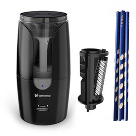 USB Chargeable Electric Pencil Sharpener, with Replacement Blade,Heavy Duty Adjustable Art Sharpeners, Powered Auto-Stop Pencil Sharpener for Teacher Use, School, Classroom 8028 (Black-R-AU)