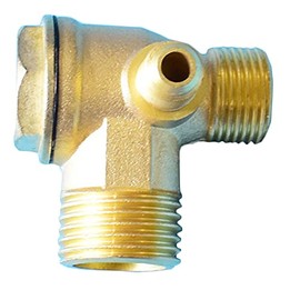 Anawakia Air Compressor Check Valve 3-Port Brass Male Thread Air Compressor Unidirectional Check Valve Central Pneumatic Brass Connection Pipe Fittings (Male 1/2"*3/8"*1/8")