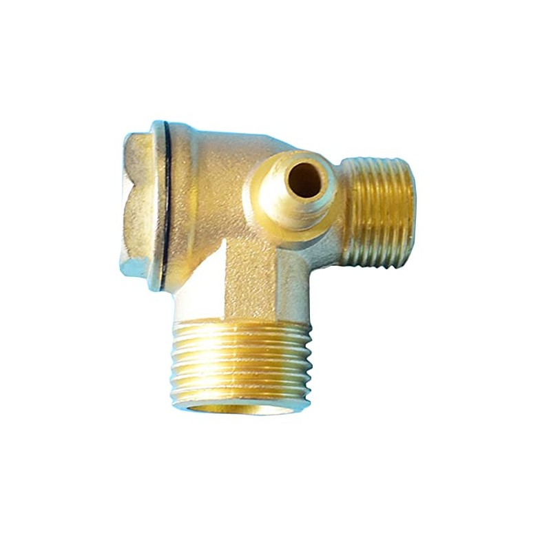 Anawakia Air Compressor Check Valve 3-Port Brass Male Thread Air
