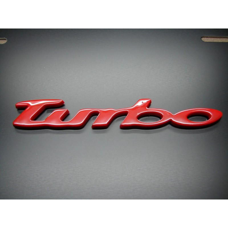 DIGIART INTERNATIONAL TURBO RED 3D Emblem Decal STICKER SELF ADHESIVE