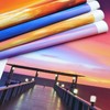 5PCS Frameless Canvas Painting Lakeside Sunset Pattern Wall Art Picture