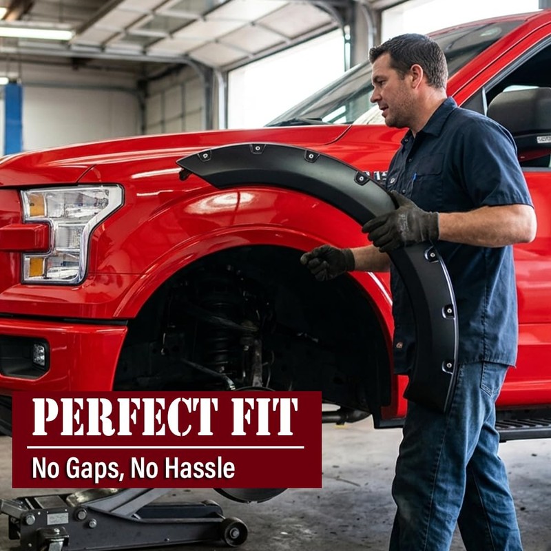 Fender Flares Fit Ford F150 2015-2017(67.1" 78.9" 97.6" Bed)