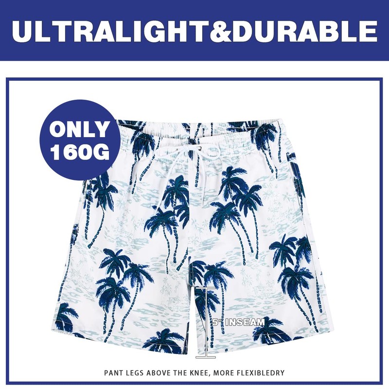 Mens Swim Trunks Quick Dry Beach Shorts Durable Bathing Suits