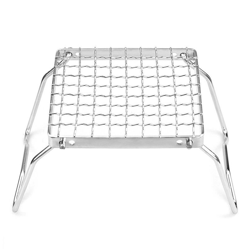 Mini Stainless Steel Grill Folding Stove Stand Barbecue Grill Camping