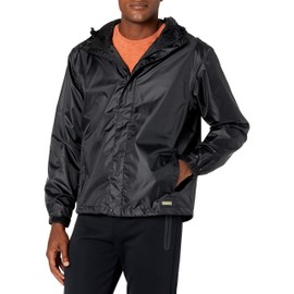 Solstice Apparel Men's Taped Rain Jacket, Black, Large