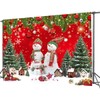 CHAIYA 7x5ft Christmas Red Backdrop Merry Christmas Backdrop Banner Red