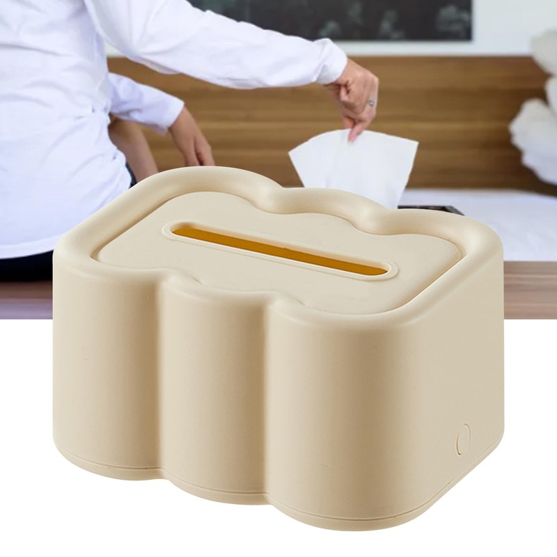 ANKROYU Wall Mounted Tissue Box Spring Press Type Plastic Stylish