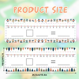 20 Packs Number Line Dry Erase Boards Cards, Double Sided Writable and Erasable Board Card Featuring -10-10 Number Line On One Side 0-20 On The Other, Classroom Must Haves Boards for Students