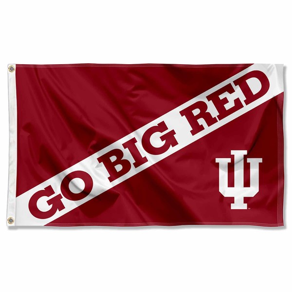 Indiana Hoosiers Go Big Red College Flag