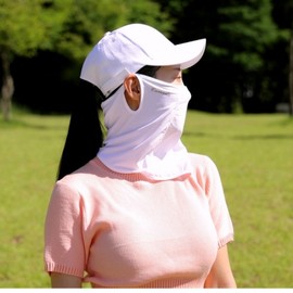 UV Protection Cooling Mask for Golf, Hiking, Fishing Mask Black/M