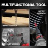 EZARC 4 Pcs Impact to 1/4 Hex Converter, 1/2 3/8