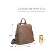Women's Fashion PU Leather Backpack Large Capacity Rucksack School Travel