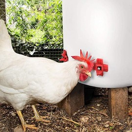 20 Pack Horizontal Chicken Nipples Waterer - Automatic Chicken Water Feeder, Easy Install Poultry Nipples Horizontal Side Mount Drinkers or Quail Duck