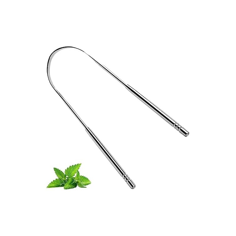 Raspador de lengua de acero inoxidable Zlongron en U para