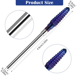 Oruola Only Clean Nail Bit,Cone Carbide Tungsten Cuticle Nail Drill Bits,4mm Cuticle Bit for Nail Drill,3/32 In Cuticle Bits for Nails Fast Removing Acrylic Hard Gels,Purple