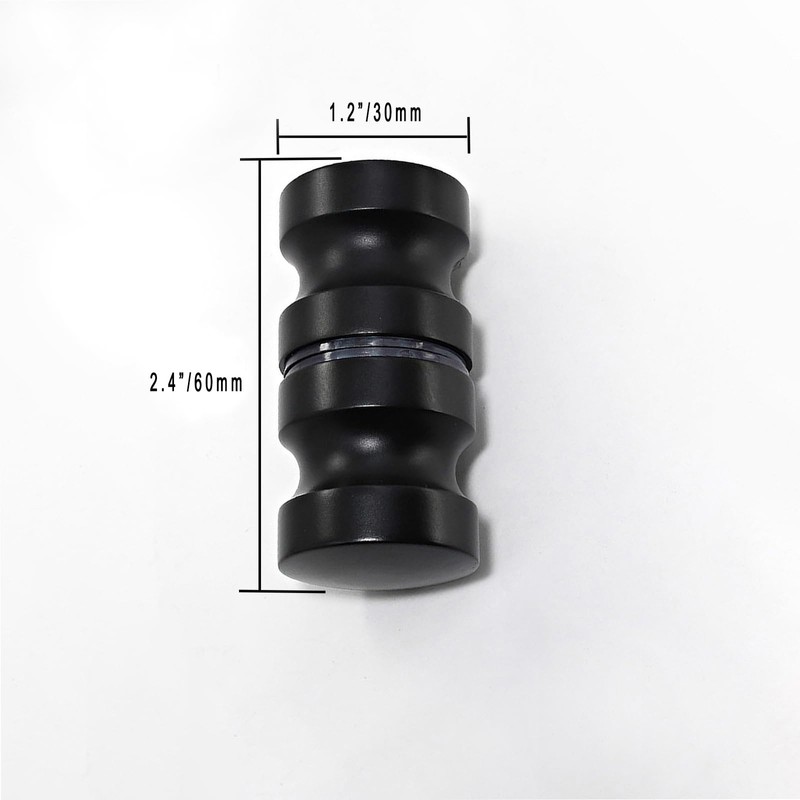 YIDELAI-Glass Door Handle, 2.4 inch Aluminum Alloy Single Hole Handle,